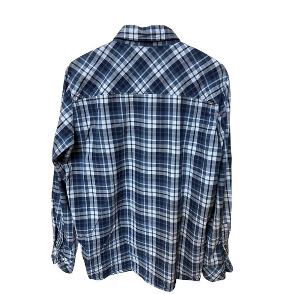 5.11 Tactical Blue Plaid Gunner Long Sleeve Snap Closure Shirt - Large - Picture 2 of 8